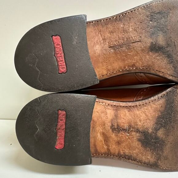 VTG VERY GOOD Grenson Tassel Loafers Brown Calf Wing Made England UK 11 / US 12 - Picture 11 of 13